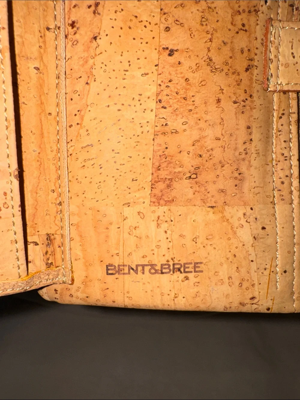 Bent and Bree Cork Wallet Clutch - Natural Tan